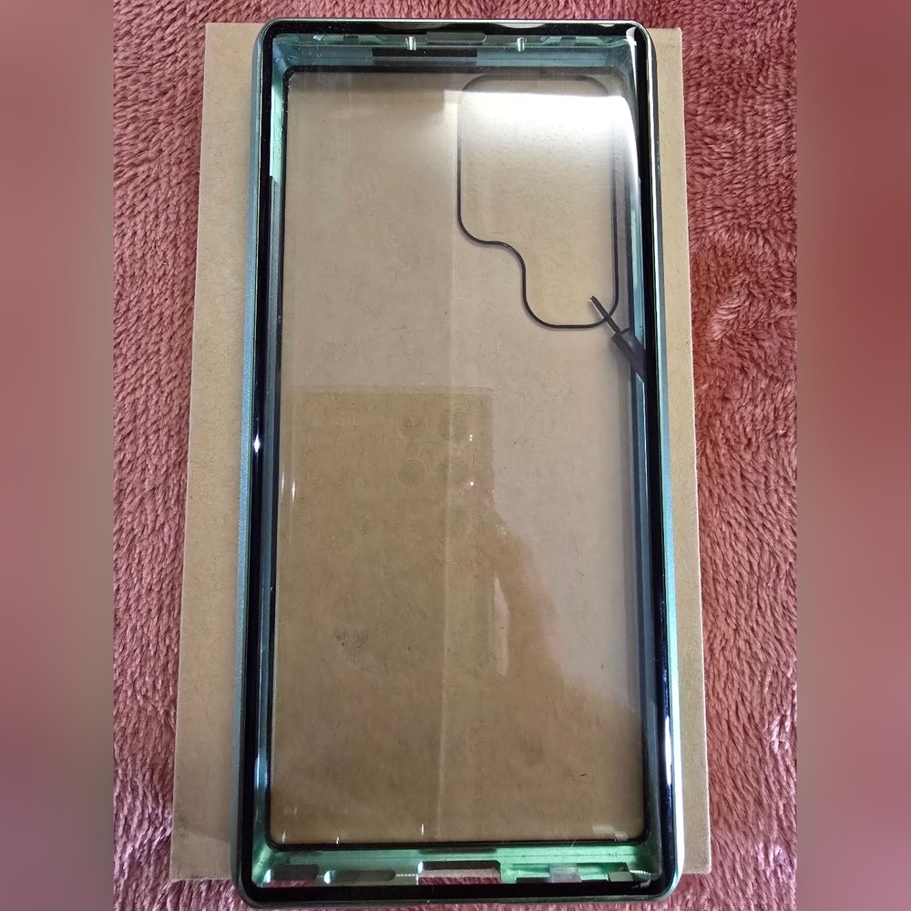 Green Tempered Glass Magnetic Case for Samsung Galaxy S23Ultra-Like New - Picture 4 of 5